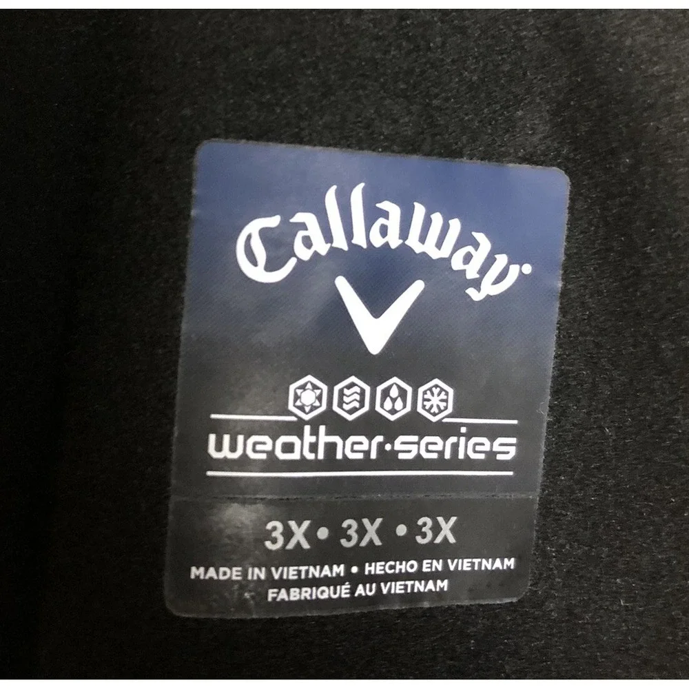 Callaway Weather Series Infinity Full Zip Sleeveless Vest Mens 3X Black Golf